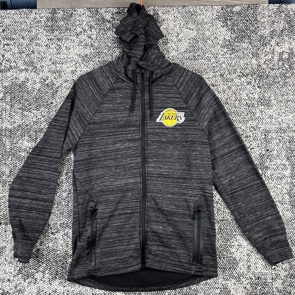 NBA Sweatshirt Mens Small Full Zip Hooded LA Lakers